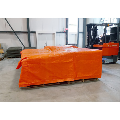 B&acirc;ches isol&eacute;es, Poly&eacute;thyl&egrave;ne, Orange, 20' x 12' x 8 mils Maritime Industrial Rubber