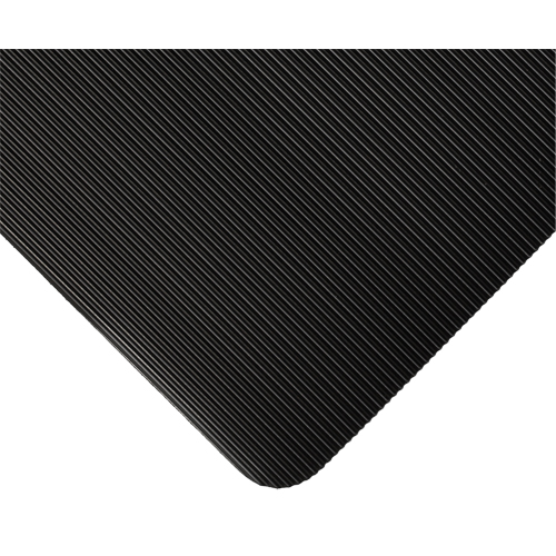 Tapis standard no 381, Ergonomique, 3' x 105' x 1/8", Noir Maritime Industrial Rubber