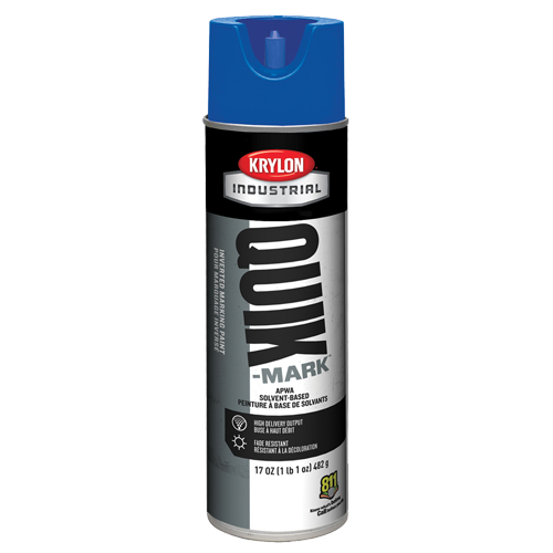 Peinture de marquage industrielle invers&eacute;e &agrave; base de solvant Quik-Mark, 17 oz, Canette a&eacute;rosol Maritime Industrial Rubber