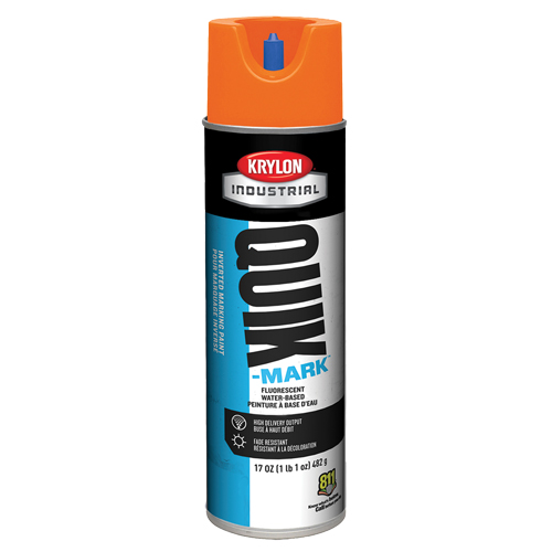 Peinture de marquage industrielle invers&eacute;e &agrave; base d'eau Quik-Mark, 17 oz, Canette a&eacute;rosol Maritime Industrial Rubber