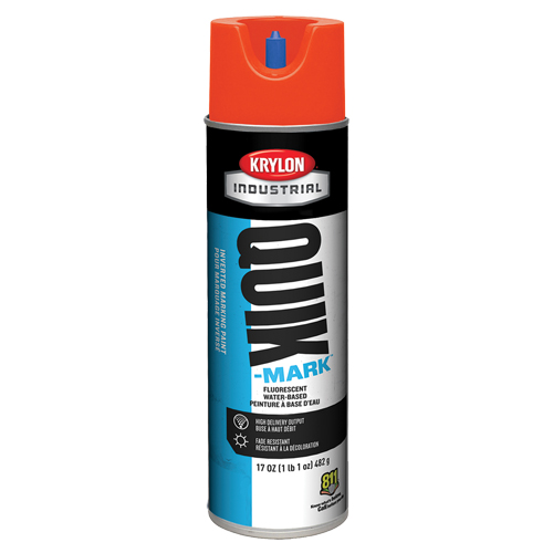 Peinture de marquage industrielle invers&eacute;e &agrave; base d'eau Quik-Mark, 17 oz, Canette a&eacute;rosol Maritime Industrial Rubber