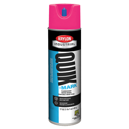 Peinture de marquage industrielle invers&eacute;e &agrave; base d'eau Quik-Mark, 17 oz, Canette a&eacute;rosol Maritime Industrial Rubber
