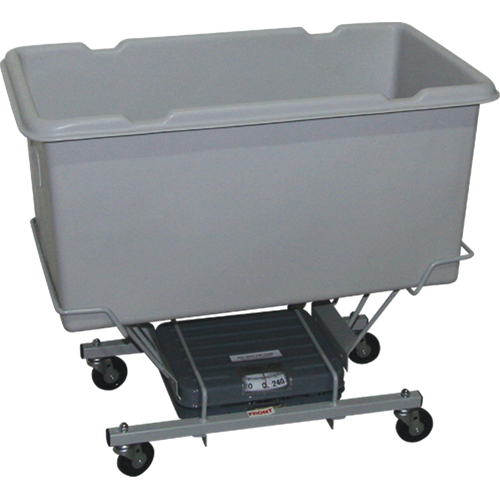 Scale Carts, Polyethylene, 33" L x 19" W x 29" H, 5 cu. Ft. Volume, 250 lbs. Capacity Maritime Industrial Rubber