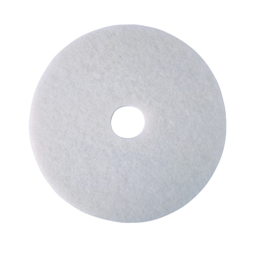 Tampon de polissage pour planchers, 17", Polissage, Blanc Maritime Industrial Rubber