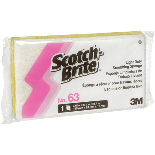 Scotch-Brite Light-Duty Scrub Sponge, Cellulose/Scrubbing, 3-1/2" W x 6" L Maritime Industrial Rubber
