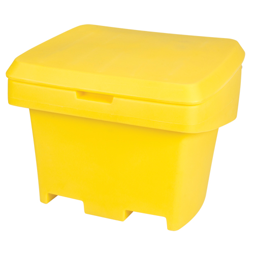 Contenant de rangement robuste pour l'ext&eacute;rieure pour sel et sable, 30" x 24" x 24", 5,5 pi³, Jaune Maritime Industrial Rubber