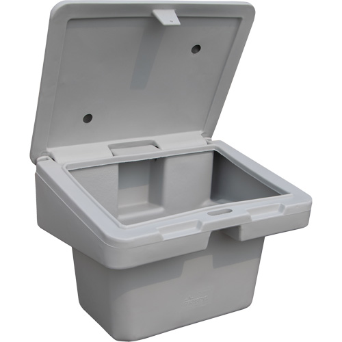 Contenants pour sel & sable SOS, Avec Moraillon, 30" x 24" x 24", 5,5 pi³, Gris Maritime Industrial Rubber