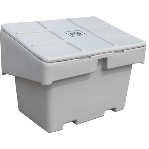 Contenants pour sel & sable SOS, Avec Moraillon, 42" x 29" x 30", 11 pi³, Gris Maritime Industrial Rubber