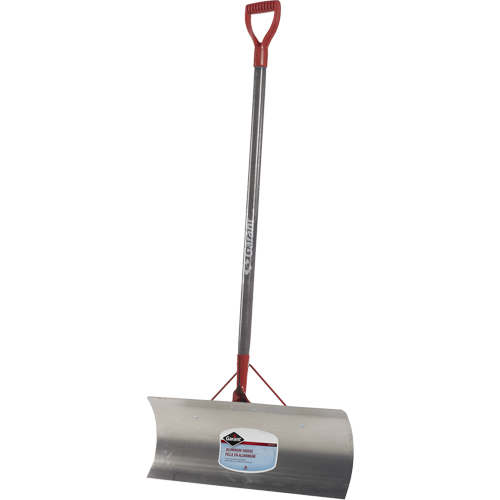 Nordic Snow Pusher, Aluminum Blade, D-Grip Handle, 24" W Maritime Industrial Rubber