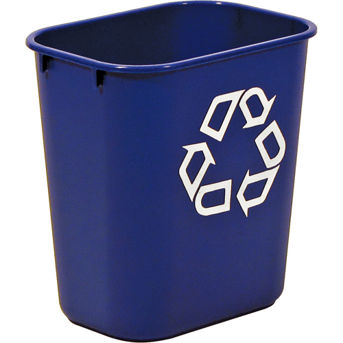 Recycling Container , Deskside, Plastic, 13-5/8 US Qt. Maritime Industrial Rubber