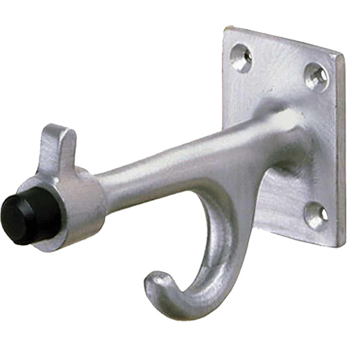 Crochet & butoir, rebord de 1 1/2" la x 2" h, en saillie de 3 3/4" du mur Maritime Industrial Rubber