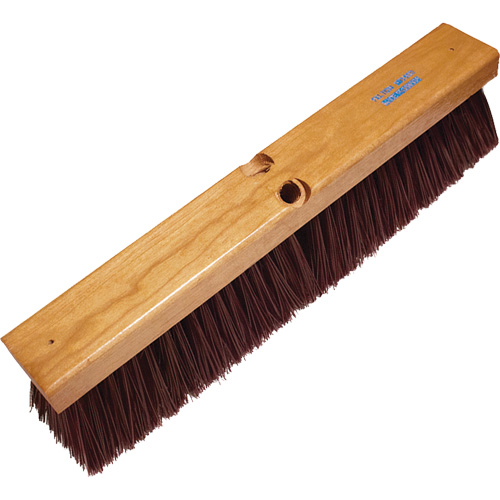 Heavy-Duty Garage & Concrete Push Broom, 24", Coarse/Stiff, Polypropylene Bristles Maritime Industrial Rubber