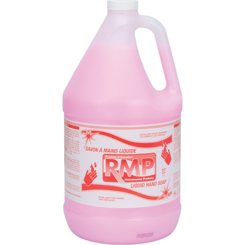 Savon liquide rose pour les mains, Liquide, 4 L, Parfum&eacute; Maritime Industrial Rubber
