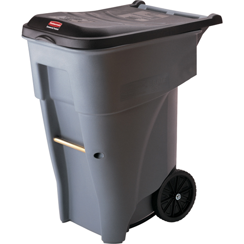 Brute&reg; Roll Out Containers, Polyethylene, 65 US gal. Maritime Industrial Rubber