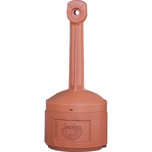 Cendriers Smoker's Cease-Fire, Sur pied, Plastique, Capacit&eacute; 4 gal. US, Hauteur 38-1/2" Maritime Industrial Rubber