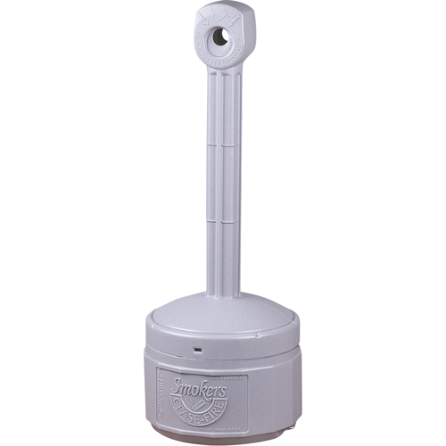 Cendriers Smoker's Cease-Fire, Sur pied, Plastique, Capacit&eacute; 1 gal. US, Hauteur 30" Maritime Industrial Rubber