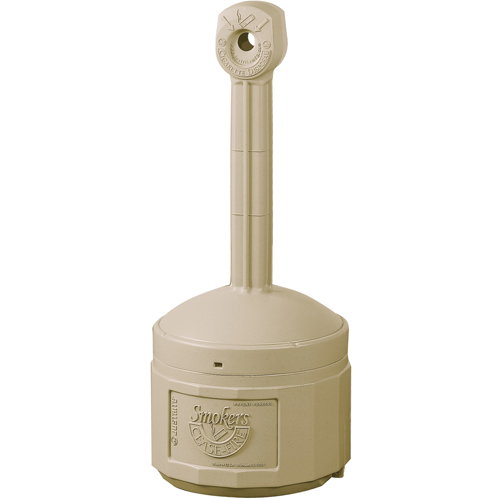 Cendriers Smoker's Cease-Fire, Sur pied, Plastique, Capacit&eacute; 1 gal. US, Hauteur 30" Maritime Industrial Rubber