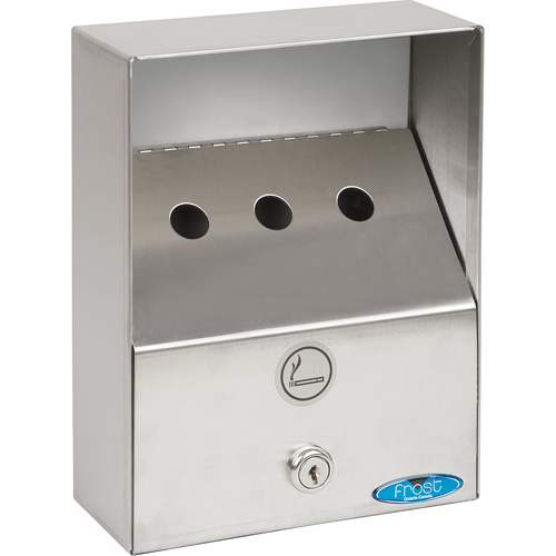 Smoking Receptacles, Wall-Mount, Stainless Steel, 1 Litres Capacity, 9" Height Maritime Industrial Rubber