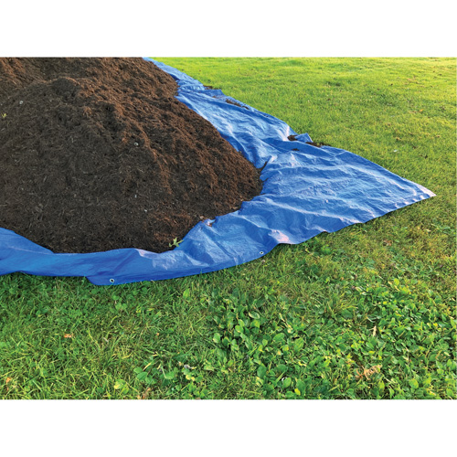 B&acirc;che, Standard, Bleu, 7' x 5' x 4 mils Maritime Industrial Rubber