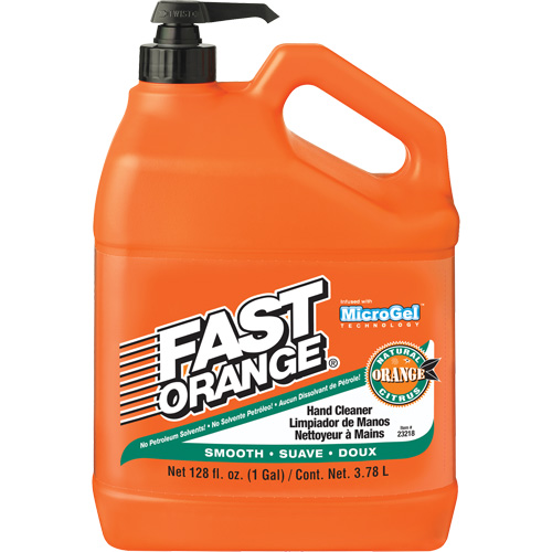 Nettoyant &agrave; mains, Lotion, 3,78 L, Bouteille &agrave; pompe, Orange Maritime Industrial Rubber