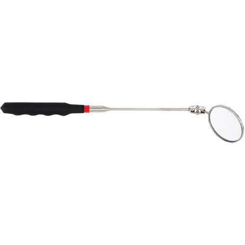 Round Face Telescopic Mirror, Circular, 2-1/4" L x 2-1/4" W, Telescopic Maritime Industrial Rubber