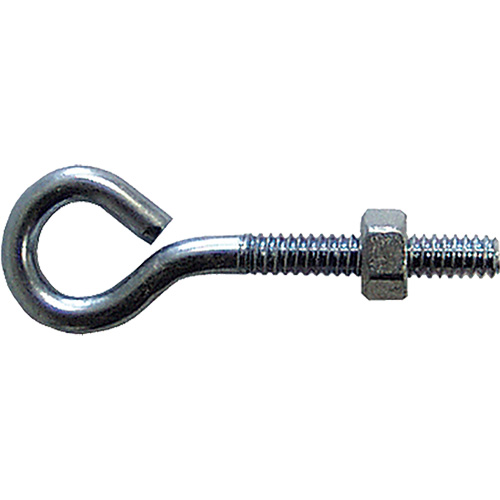 Eye Bolt, 3/8" Dia., 6" L, Zinc Plated Maritime Industrial Rubber