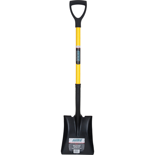 Pelle carr&eacute;e, Fibre de verre, Lame Acier durci, Manche en Prise en D, Longueur 32-1/2" Maritime Industrial Rubber