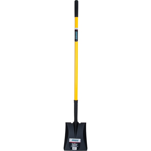 Pelles carr&eacute;es, Fibre de verre, Lame Acier durci, Manche en Droit, Longueur 48" Maritime Industrial Rubber