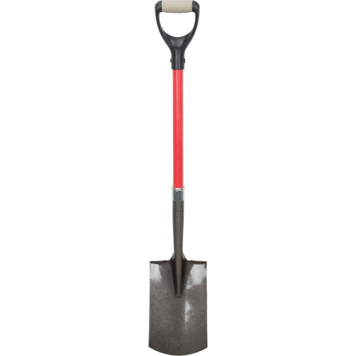Pelles robustes, Fibre de verre, Lame Acier au carbone, Manche en Prise en D, Longueur 30-1/2" Maritime Industrial Rubber