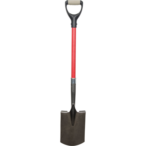 Pelles robustes, Fibre de verre, Lame Acier au carbone, Manche en Prise en D, Longueur 30-1/2" Maritime Industrial Rubber