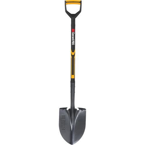 Pelle ronde Pro, Lame Acier durci, Fibre de verre, Manche Prise en D Maritime Industrial Rubber