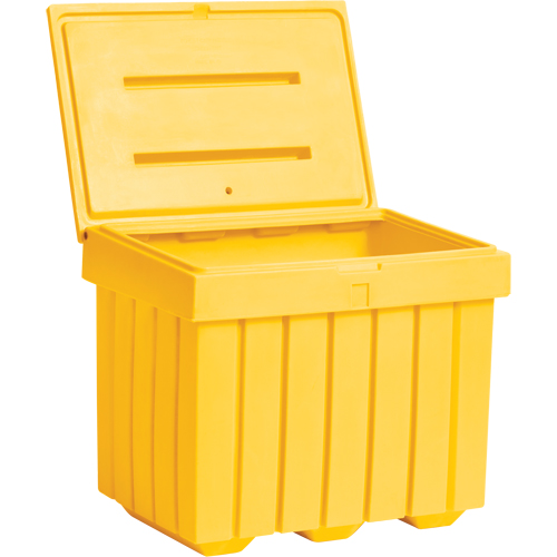 Economy Salt Sand Storage Container, 32" x 23" x 27-1/2", 10 cu. Ft., Yellow Maritime Industrial Rubber