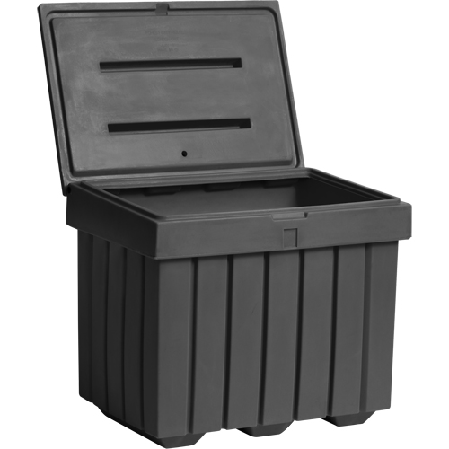 Conteneur d'entreposage &eacute;conomique pour sel/sable, 32" x 23" x 27-1/2", 10 pi³, Gris Maritime Industrial Rubber
