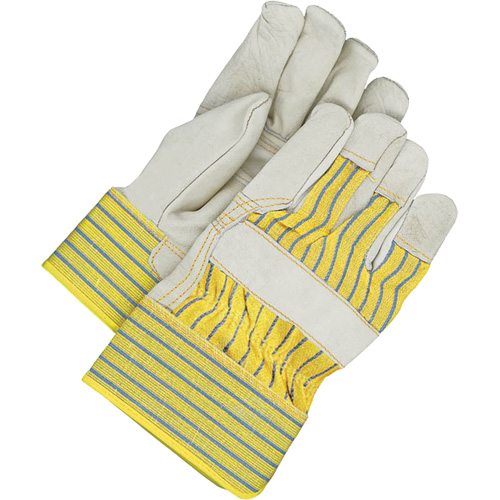 Gants d'ajusteur avec paume renforc&eacute;e, Taille unique, Paume en Cuir fleur de vache, Doublure en Molleton Maritime Industrial Rubber