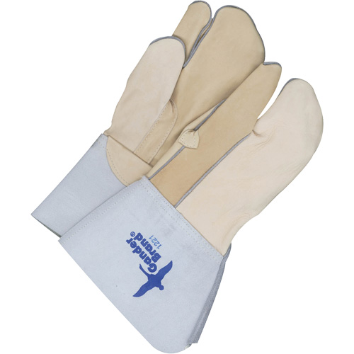 One-Finger Leather Mitts, Grain Cowhide, Size 11 Maritime Industrial Rubber