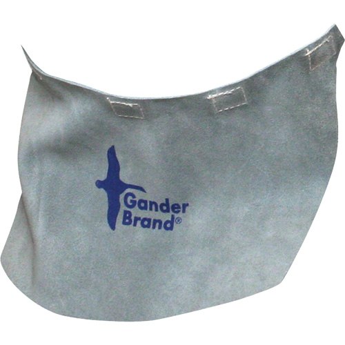 Gander Brand Split Leather Welding Helmet Bib, Pearl Grey Maritime Industrial Rubber