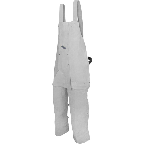 Tablier de soudage en cuir, Salopette &agrave; jambes fendues, Gris perle Maritime Industrial Rubber