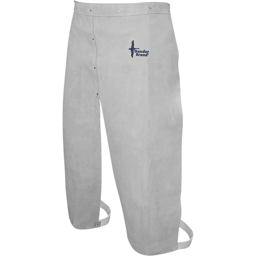 Tablier de soudage en cuir, Taille &agrave; jambes fendues, 32" lo, Gris perle Maritime Industrial Rubber
