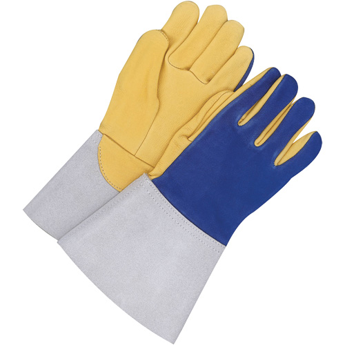 TIG Welder Gloves with 5.5" Cuff, Grain Deerskin, Size 10 Maritime Industrial Rubber