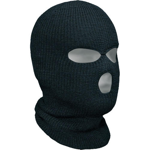 Classic 3-Hole Balaclava, Acrylic, Black Maritime Industrial Rubber