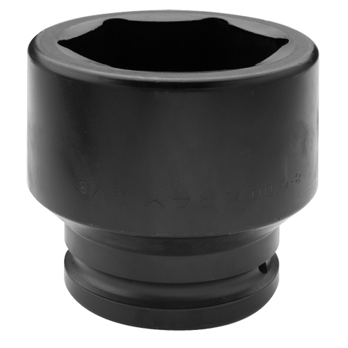 Socket, Impact, 3-1/8", 1-1/2" Drive, 6 Points Maritime Industrial Rubber
