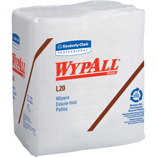 Serviettes jetables L20 WypAll, Tout usage, 12-1/2" lo x 12" la Maritime Industrial Rubber