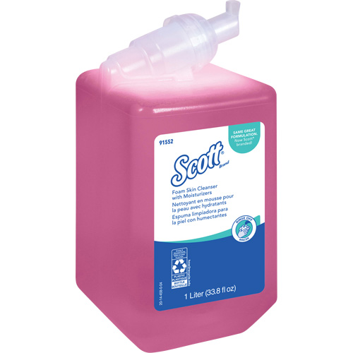 Nettoyant pour la peau avec agents hydratants Scott Pro, Mousse, 1 L, Parfum&eacute; Maritime Industrial Rubber