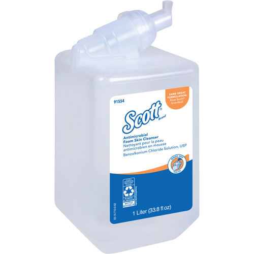 Nettoyant antimicrobien pour la peau Control de Scott, Mousse, 1 L, Sans parfum Maritime Industrial Rubber