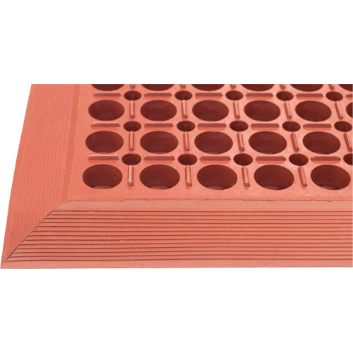 Competitor Series Mats, Slotted, 3' x 5' x 7/8", Orange, Natural Rubber Maritime Industrial Rubber