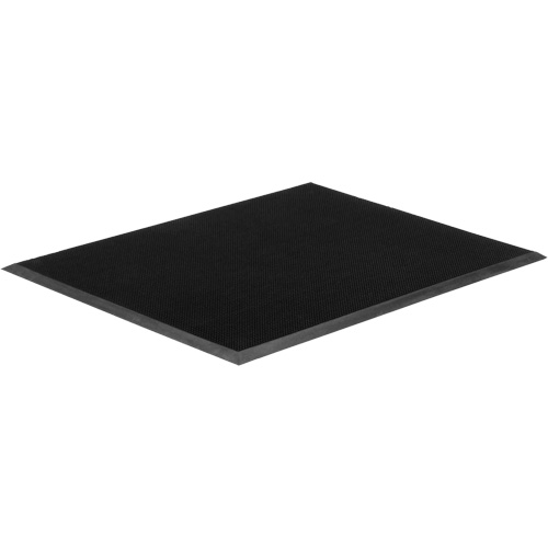 Tapis Gritstop Fingermat, Caoutchouc, Grattoir Type, Motif Textur&eacute;, 2' x 2-2/3', Noir Maritime Industrial Rubber