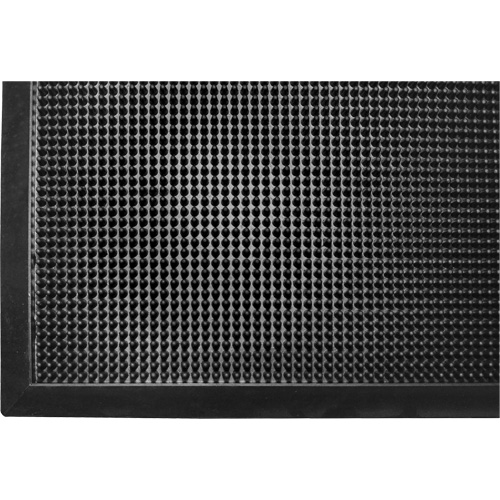 Tapis Gritstop Fingermat, Caoutchouc, Grattoir Type, Motif Textur&eacute;, 2' x 2-2/3', Noir Maritime Industrial Rubber