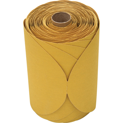 Disque dor&eacute; en rouleau Stikit, 6" dia., Grain 120, Oxyde d'aluminium Maritime Industrial Rubber