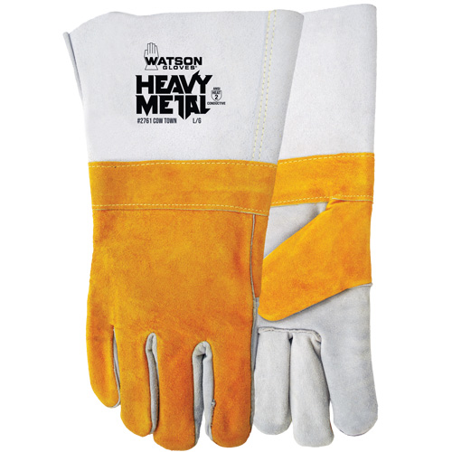 Cow Town Flame-Resistant Gloves, Split Cowhide, Size Large Maritime Industrial Rubber