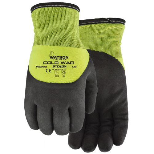 Stealth Cold War Thermal Gloves, Large, Foam Nitrile Coating Maritime Industrial Rubber